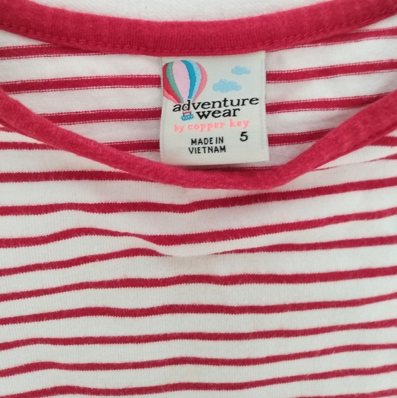 Copper key Christmas Santa striped long sleeve dress 5 - Picture 3 of 3